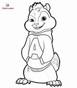 Alvin Coloring Chipmunks Pages Krafty Kidz Center sketch template