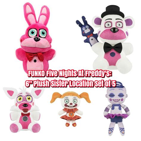 Funko Five Nights At Freddy S Plush Set Sister Location Bonnet Foxy