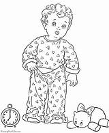 Coloring Pages Christmas Bedtime Kid Printable Baby Printing Help Eve sketch template