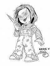 Chucky Coloring Pages Sheets Play Printable Template Doll sketch template