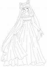 Coloring Pages Princess Serenity Snow sketch template