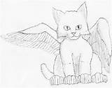 Angel Cat Pages Coloring Drawing Kitten Getdrawings Getcolorings Print Color sketch template