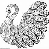 Coloring Pages Zentangle Printable Animal Easy Mandala Zentangles Tiere Swan Ausmalen Animals Adult Kids Malvorlagen Adults Getcolorings Getdrawings Colouring Color sketch template