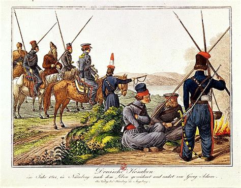 don cossacks in 1814 ecole autrichienne en reproduction imprimée ou