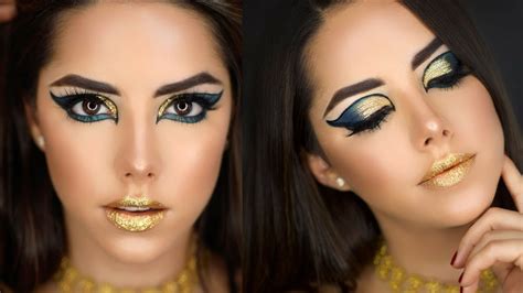 cleopatra pharaoh halloween makeup tutorial youtube