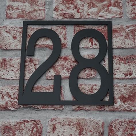 huisnummer vierkant strak zwart gepoedercoat huisnummers winkelen bij saar