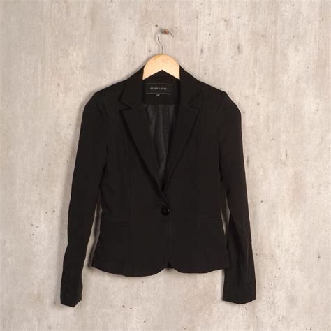 blazer preto yessica casaco feminino yessica usado  enjoei