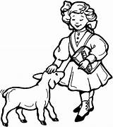 Lamb Mary Little Had Coloring Pages Song Getcolorings Shepherds She sketch template