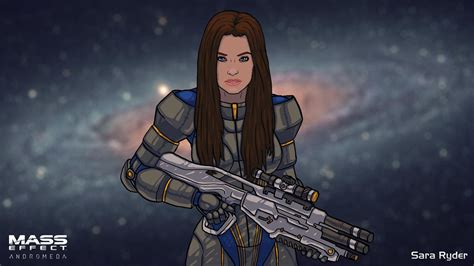 Sara Ryder Mass Effect Andromeda Fanart By Ottomotos On