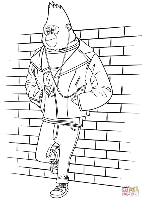 johnny  sing  coloring page  printable coloring pages