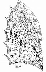Zentangle Kids Coloring Pages Simple sketch template