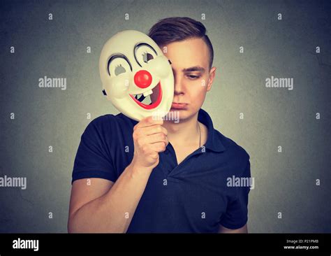 mask happy sad face  res stock photography  images alamy