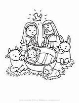 Baby Jesus Coloring Christmas Pages Getcolorings Manger Color sketch template
