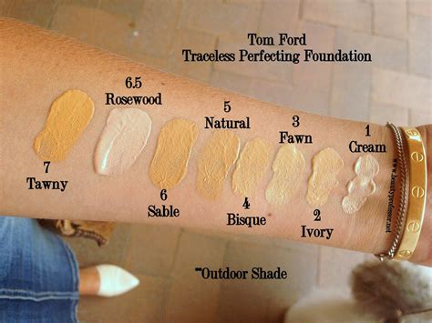 tom ford traceless perfecting foundationswatches    shades beauty professor