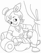 Krishna Coloring Pages Baby Drawing Lord Bheem Colouring Rest Line Chota Outline Kids Sketch Clipart Time Template Sudama Getdrawings Adult sketch template