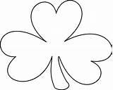 Shamrock Clover Clipart Coloring Lineart Clipartof Clipartmag Clipground sketch template
