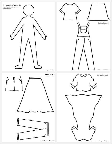 paper doll template  printable templates