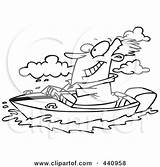 Man Royalty Boating Outline Cartoon Toonaday Boat Illustration Rf Clip Clipart Leishman Ron Illustrations sketch template