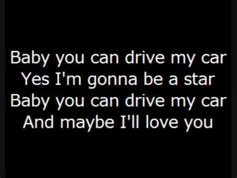 beatles drive  car  lyrics  screenwmv youtube