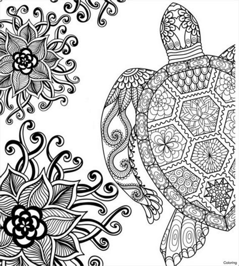 mandala sea turtle coloring pages coloringbay