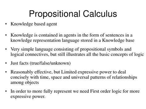 propositional calculus powerpoint