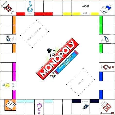 blank monopoly board template pagness