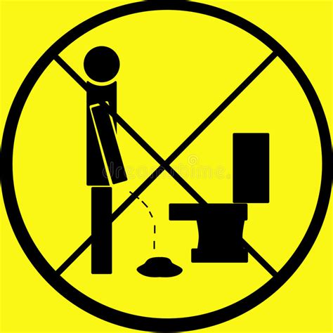 don t pee on floor warning sign stock illustration illustration of bathroom colour 41789