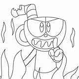 Cuphead sketch template