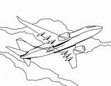 Jumbo Jet Coloring Getdrawings Getcolorings Drawing sketch template