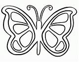 Coloring Butterfly Simple Pages Kids Popular sketch template