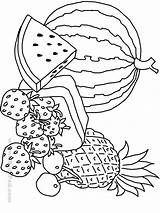 Fruits Vegetable Getdrawings sketch template