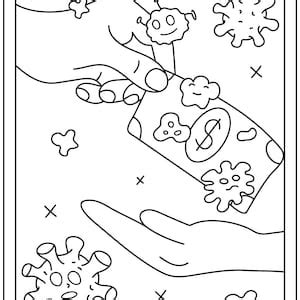 germs coloring colouring pages  bacteria designs fun etsy