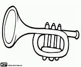 Trumpet Trompeta Colorear Oncoloring sketch template