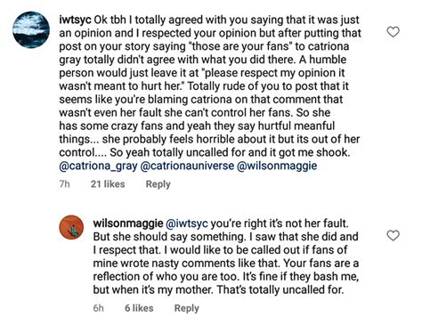 Maggie Wilson Addresses Negative Comments After