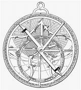 Astrolabe Drawing Compass Tattoo Steampunk Instruments sketch template