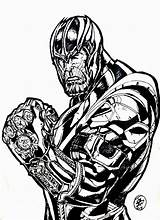Thanos sketch template