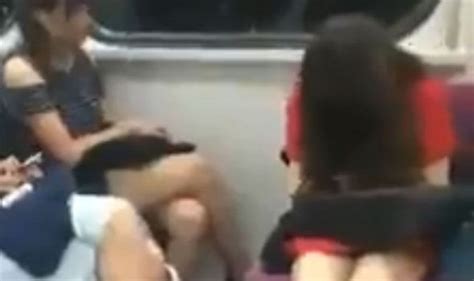 girl ends up falling from her seat after a quick nap on the train world news uk