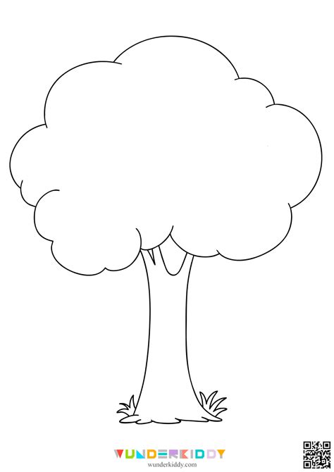 printable tree template  craft  coloring pages  kids