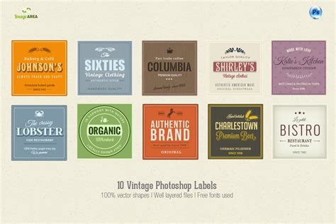 photoshop labels  styles custom designed graphic objects creative market