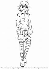 Vampire Rosario Draw Mizore Shirayuki Drawing Step Tutorials Anime Drawingtutorials101 sketch template