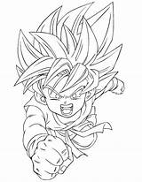 Goku Super Saiyan Coloring Pages Color Getcolorings Printable Print sketch template