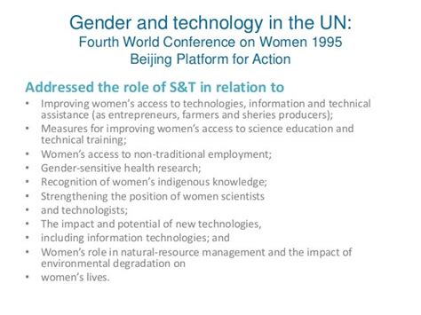 Gender Technology And The Sdgs