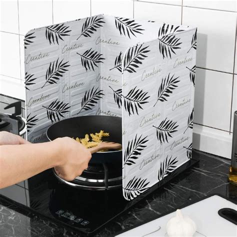 kitchen wall stove splatter screen oil splash scald proof board kitchen