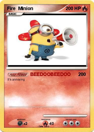 pokemon fire minion   beedoobeedoo  pokemon card