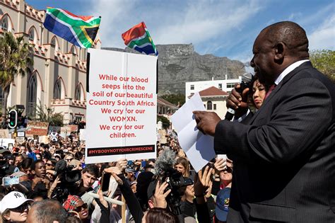 sudáfrica declara crisis nacional por la violencia machista que se está viviendo en el país