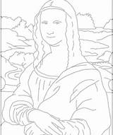 Mona Lisa Coloring Printable Getcolorings Color sketch template