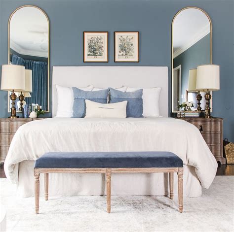 dusty blue grandmillenial room makeover   blue master bedroom slate blue bedrooms main