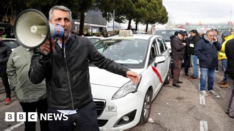uber services suspended  barcelona bbc news