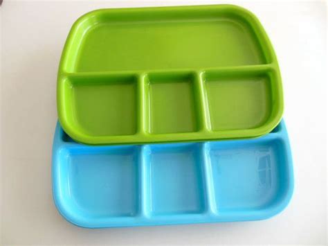 kids food tray divided lunch tray set   plastic etsy childrens