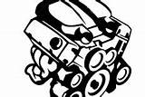 Coloring Pages Parts Car Engine sketch template
